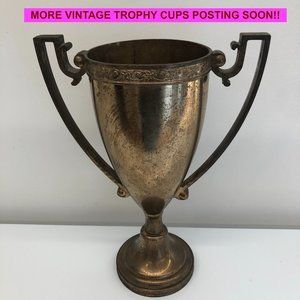Tall Vintage Silverplate Trophy Cup